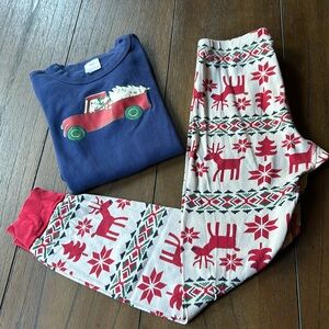 Hanna Andersson Mickey Mismatched Winter Holiday Pajamas